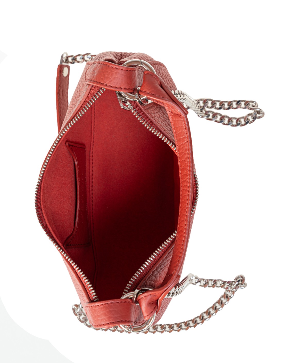 shop ORCIANI  Borsina: Orciani Mini Bag Dumpling Soft in pelle con tracolla.
Tasche: portacarte interno.
Chiusura con zip.
Tracolla rimovibile a catena.
Dettagli finitura ottone dorato.
Dimensioni: Larghezza: 24 cm, Altezza: 16 cm, Profondità: 10 cm.
Composizione: 100% Pelle.
Fabbricata in Italia.. SD0179 SOF-TERRAROSSA number 9276791